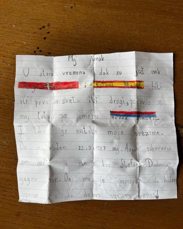 九游娱乐-张奔斗:《我的英雄》,德约儿子的动人小作文